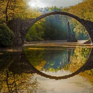 Autumn pond wallpaper