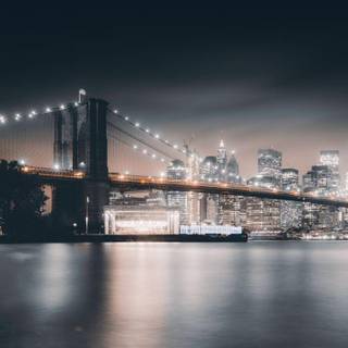 Brooklyn Bridge night cityscape wallpaper