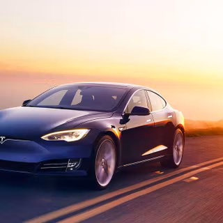 Blue Tesla wallpaper