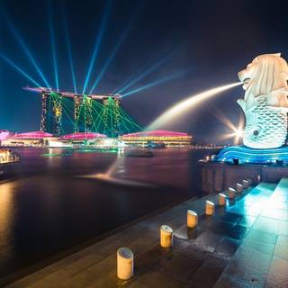 Marina Bay Sands night wallpaper