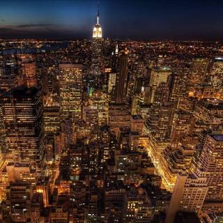 Manhattan New York City night wallpaper