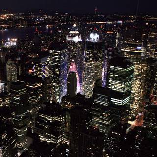 Manhattan New York City night wallpaper