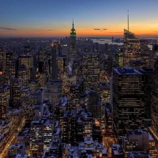 Manhattan New York City night wallpaper