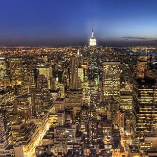 Manhattan New York City night wallpaper