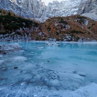Lake Sorapis Dolomites Mountains wallpaper