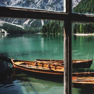 Lake Sorapis Dolomites Mountains wallpaper