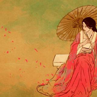 Japanese girl art wallpaper