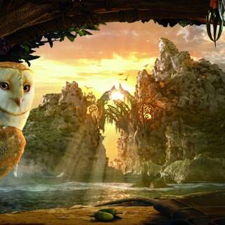 Owl family wallpaper