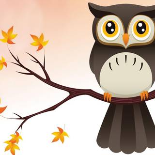 Owl family wallpaper