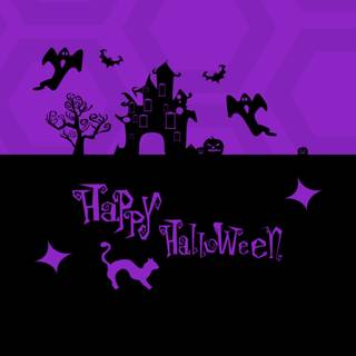 Pink and purple Halloween wallpaper