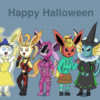 Eevee Pokémon Halloween wallpaper