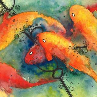 Paint in water wallpaper