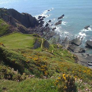 Hartland Quay rocks wallpaper