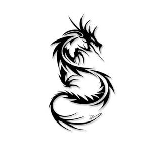 Dragon black and white wallpaper