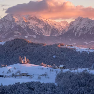 Church mountains wallpaper