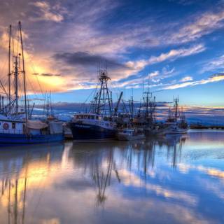 Fishing dock wallpaper