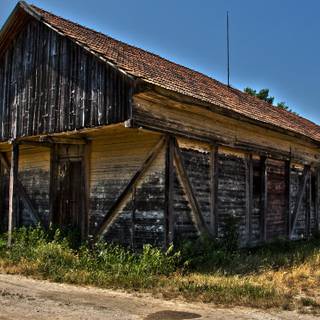 Barn sunset wallpaper