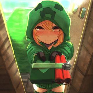 Minecraft anime wallpaper