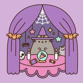Pusheen Halloween wallpaper