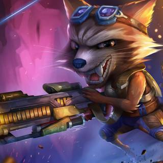 Groot and Rocket wallpaper