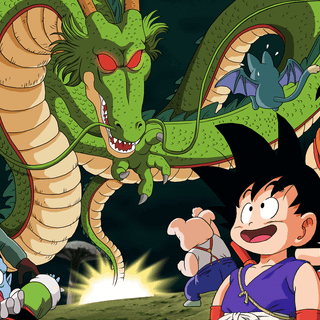 Shenron and Goku wallpaper