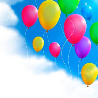 Colorful balloons in the sky wallpaper