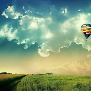 Colorful balloons in the sky wallpaper
