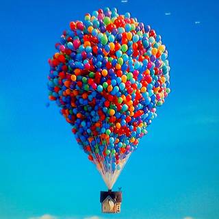 Colorful balloons in the sky wallpaper