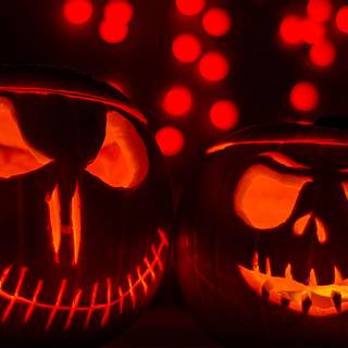 Halloween pumpkin heads wallpaper