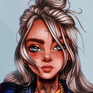 Billie Eilish anime wallpaper