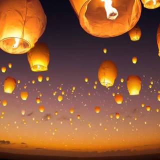 Autumn lantern wallpaper