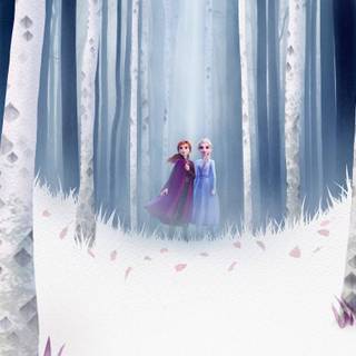 Frozen 2 the Snow Queen Elsa and Anna wallpaper