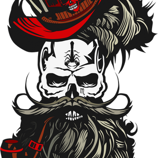 Skull with beard wallpaper