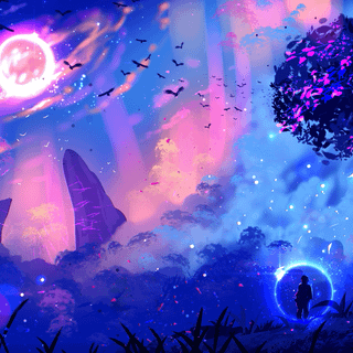 Purple fantasy wallpaper