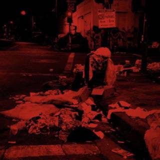 Glitchy red wallpaper