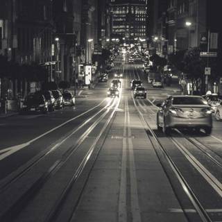 Night traffic San Francisco wallpaper