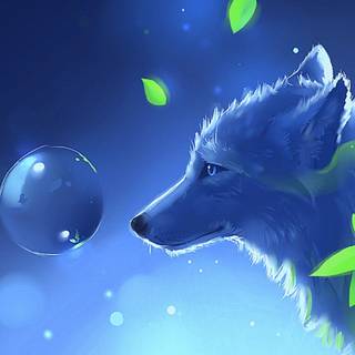 Fox and butterfly wallpaper