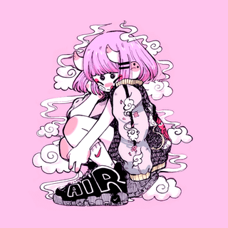 Aesthetic pink anime wallpaper