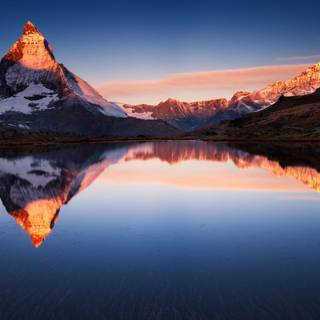 Mountain lake reflection wallpaper