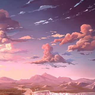 Pink aesthetic anime wallpaper