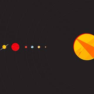 Minimal Solar System wallpaper