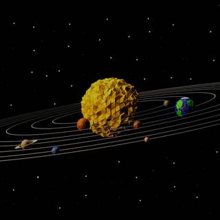 Minimal Solar System wallpaper