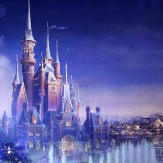 Enchanted castle wallpaper