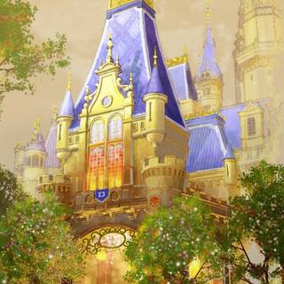 Enchanted castle wallpaper