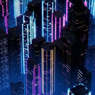 Retrowave night wallpaper