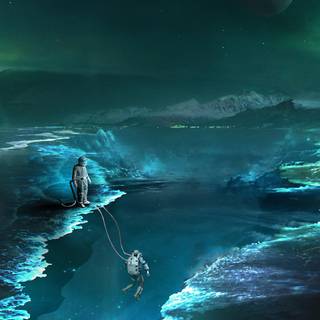 Blue smartphone 4k wallpaper