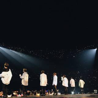 BTS aesthetic stage group wallpaper