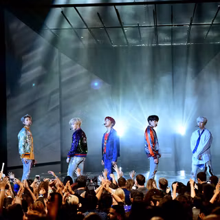 BTS aesthetic stage group wallpaper