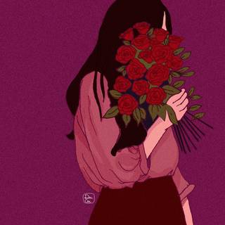 Aesthetic hijab girl anime wallpaper