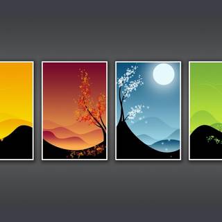 All seasons wallpaper